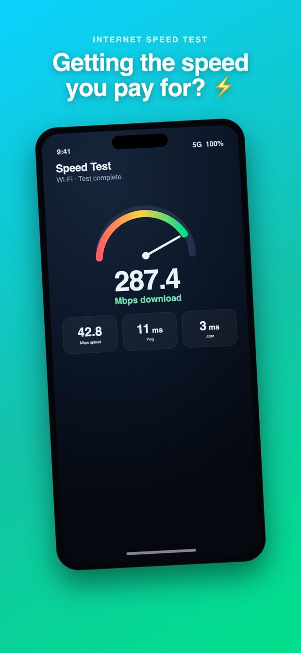 NetRadar app — security score dashboard